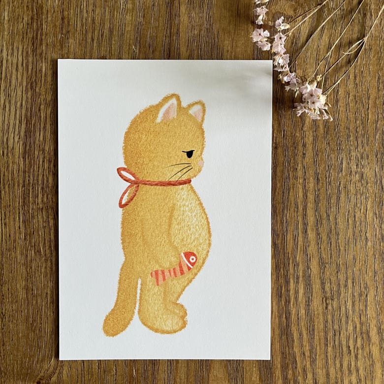 Illustration chat roux