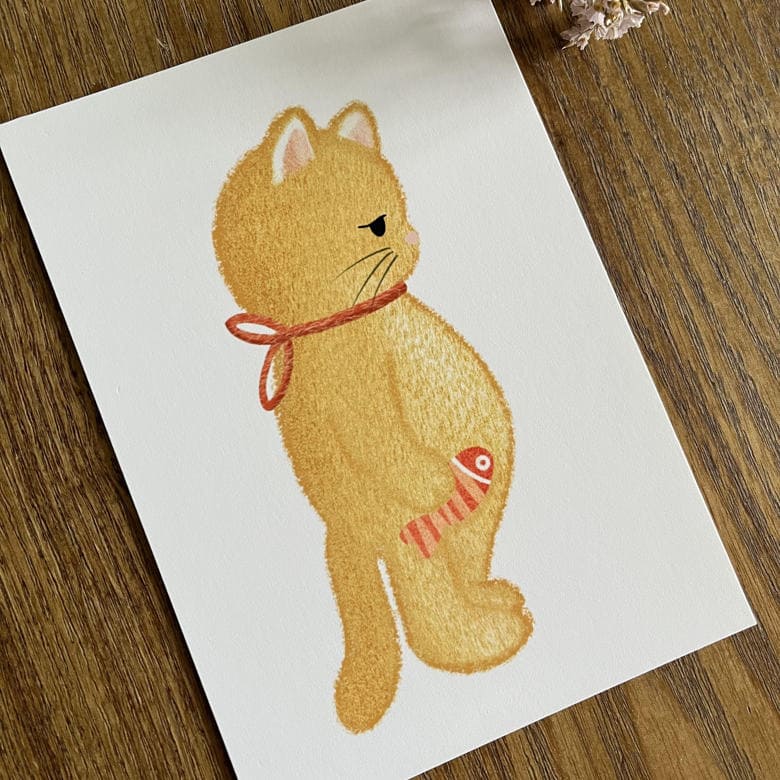 Illustration chat roux