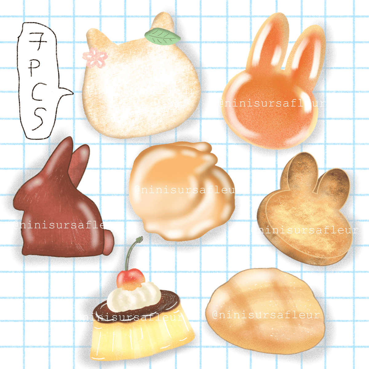Set de papiers à coller - boulangerie