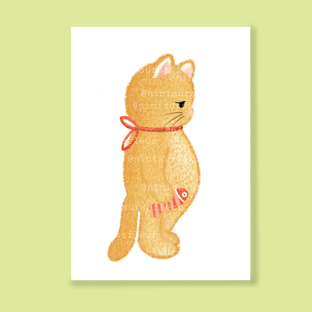 Illustration chat roux