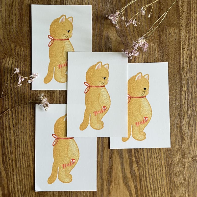 Illustration chat roux