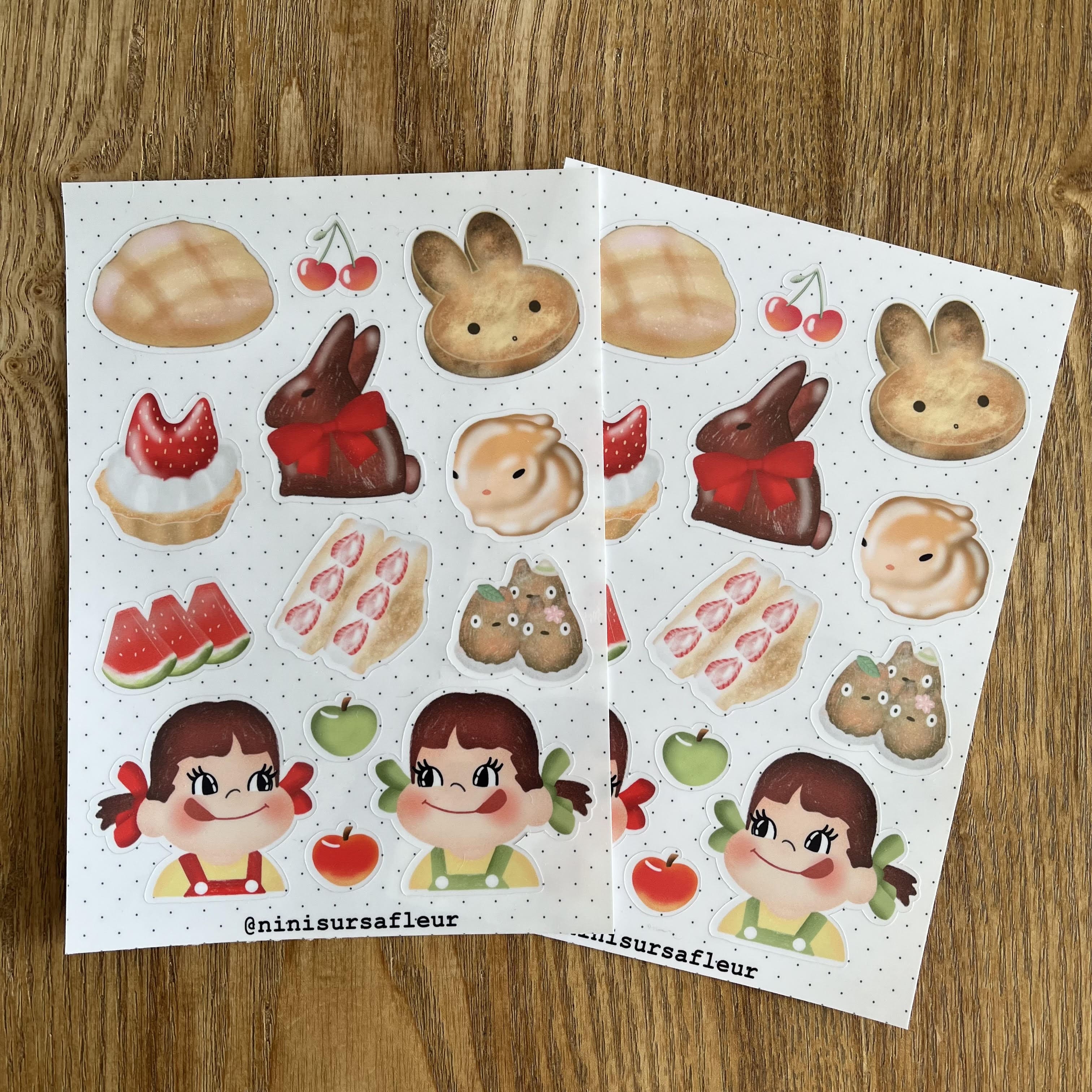Planche de stickers - boulangerie 1