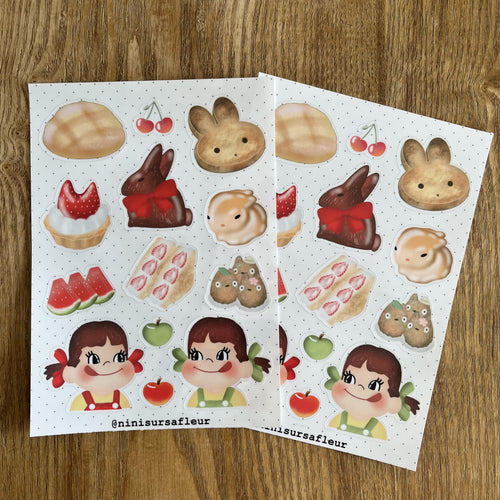 Planche de stickers - boulangerie 1