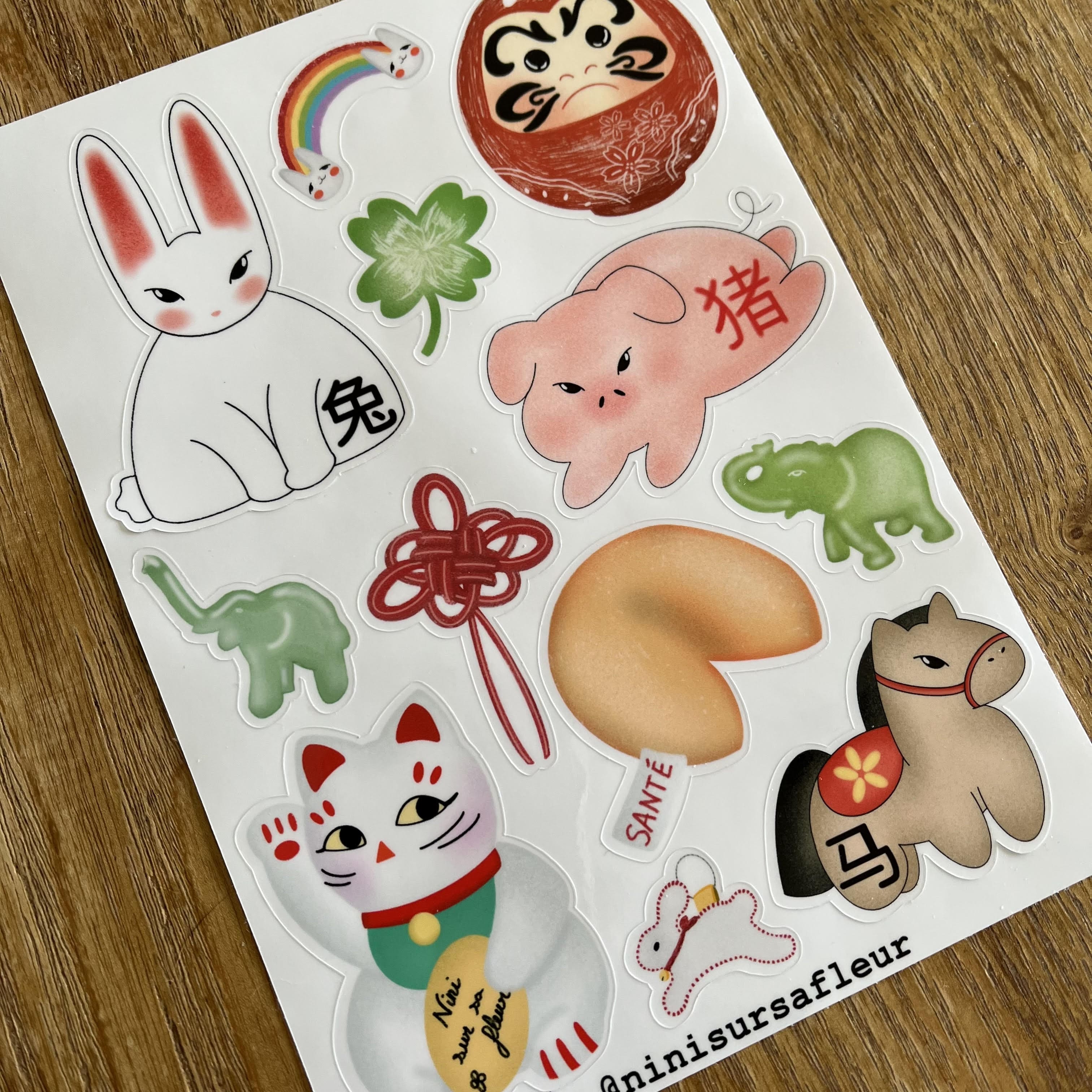 Planche de stickers - lucky charms