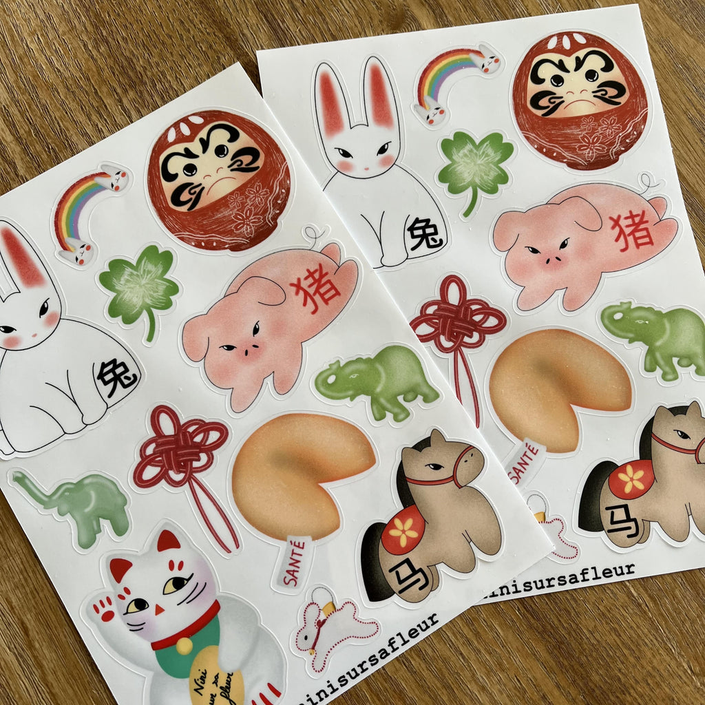 Planche de stickers - lucky charms