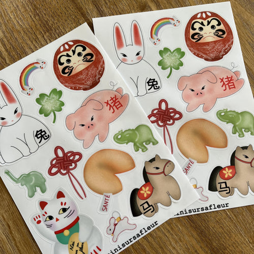 Planche de stickers - lucky charms