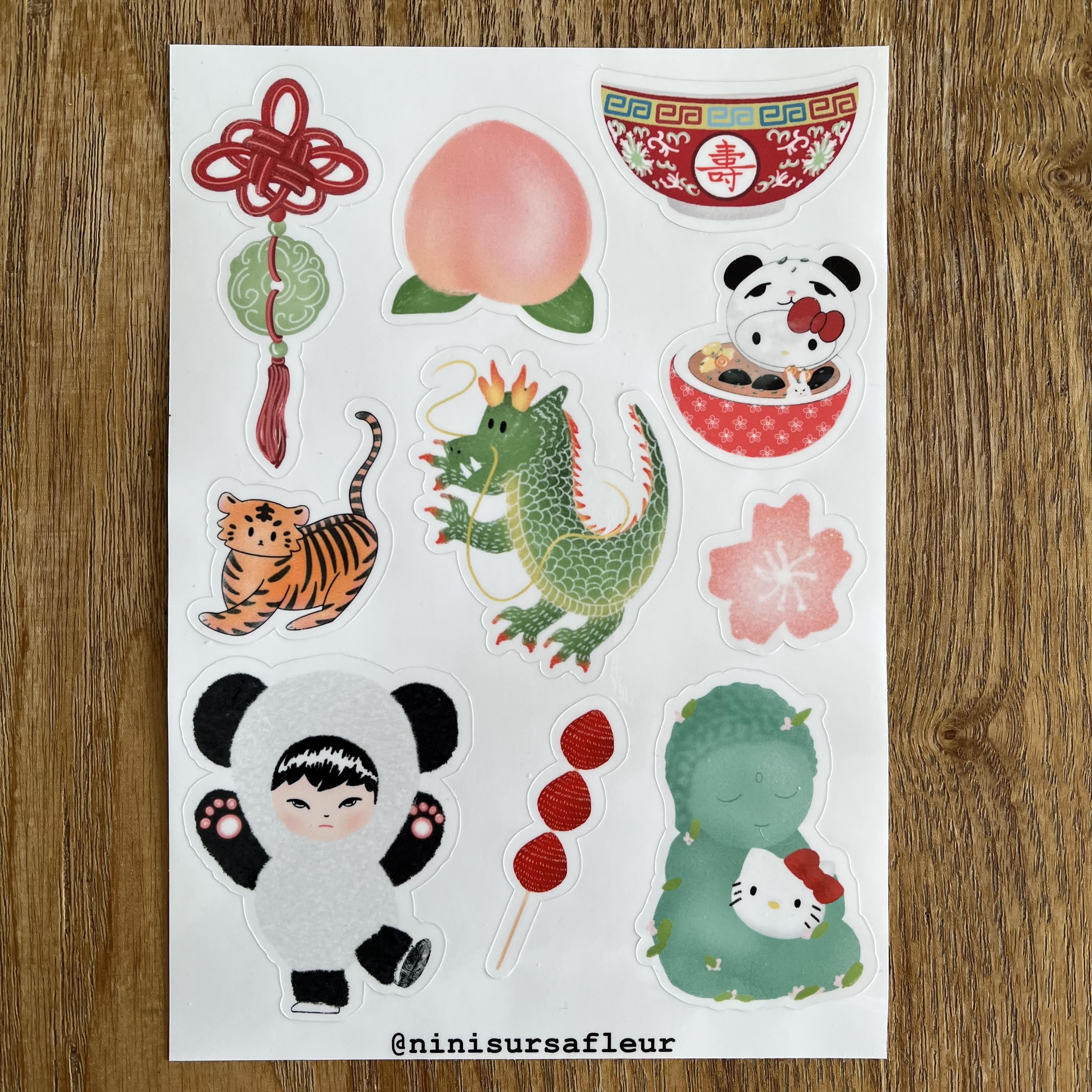 Planche de stickers - Chine