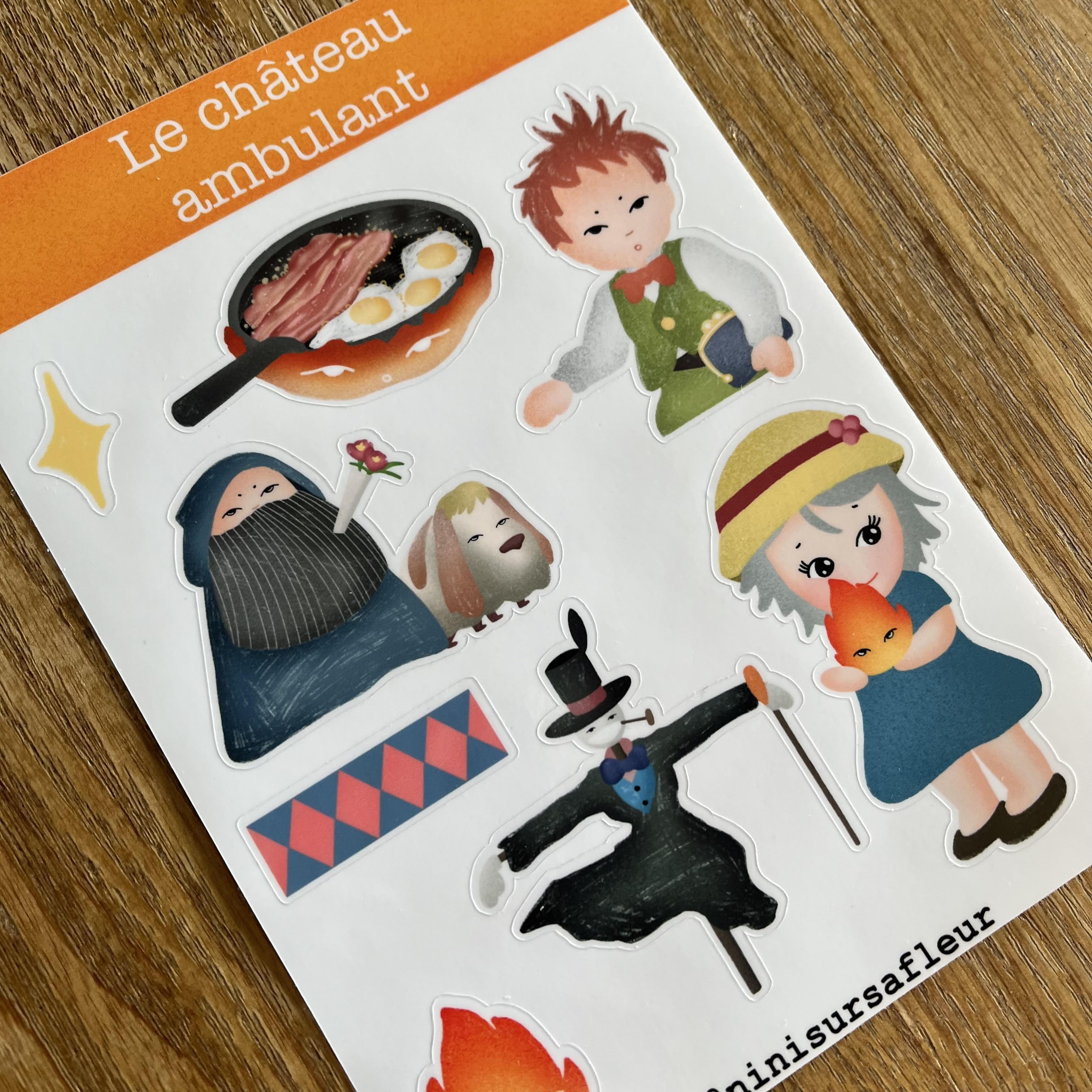 Planche de stickers -  Château ambulant