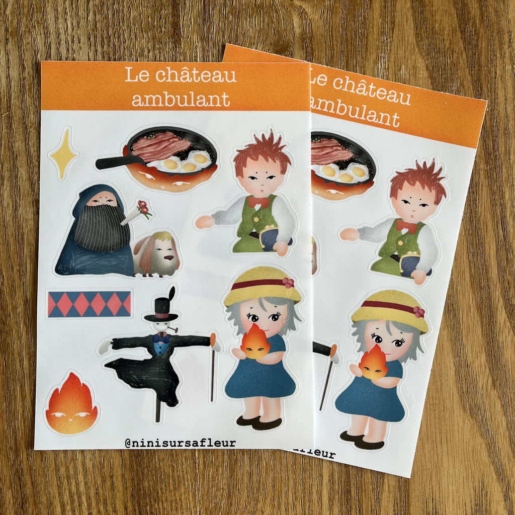 Planche de stickers -  Château ambulant