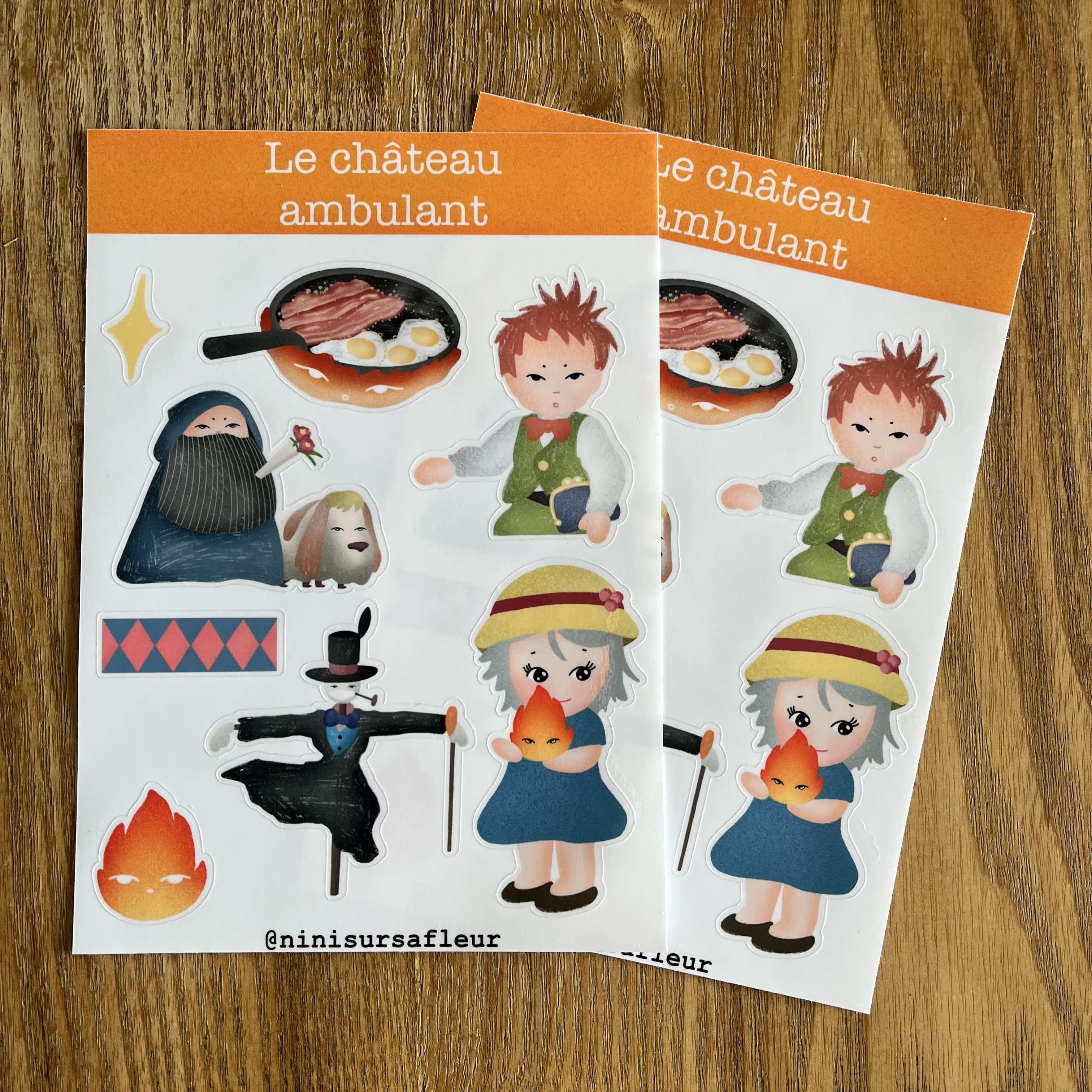 Planche de stickers -  Château ambulant