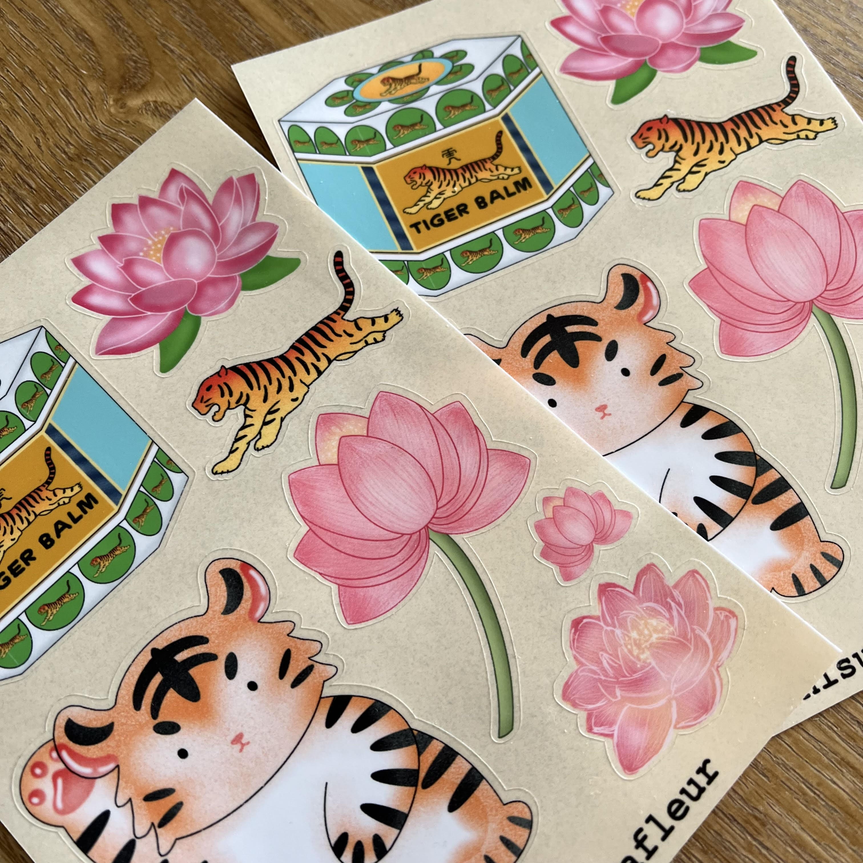 Planche de stickers - tigre