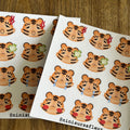 Planche de stickers - tigre émotions