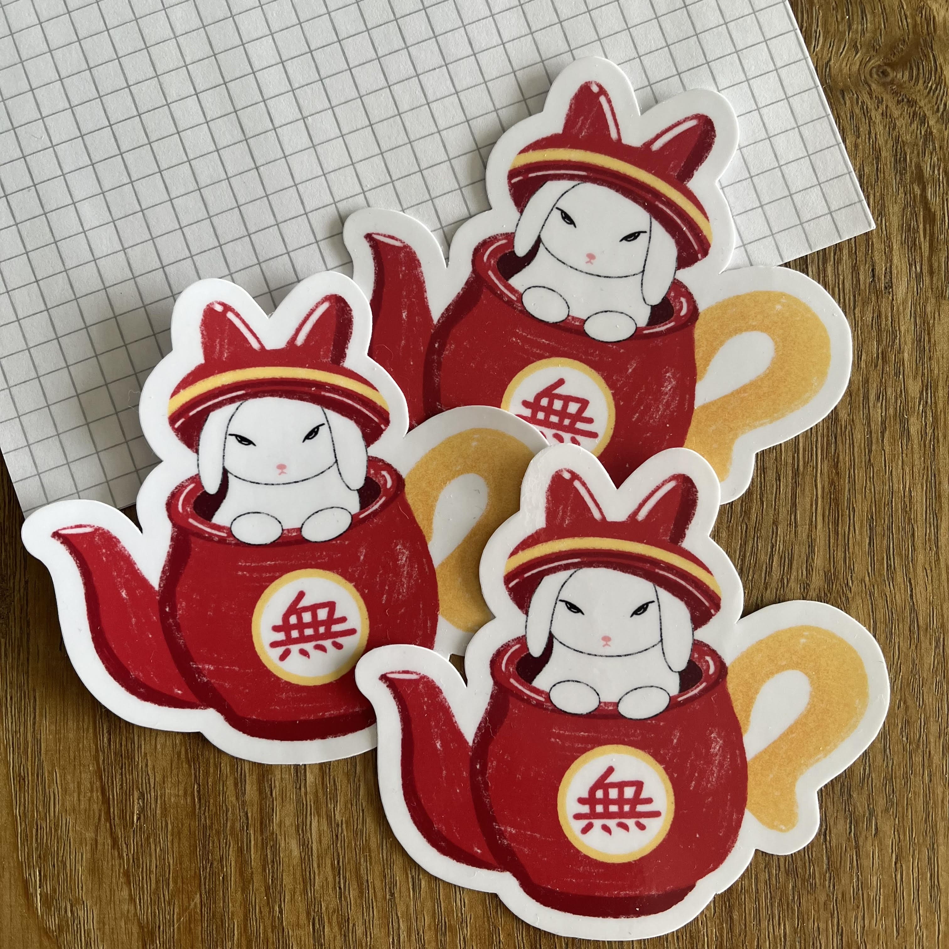 Stickers - lapin thé