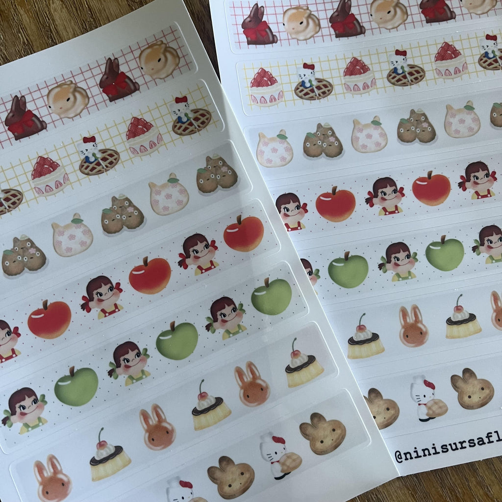 Planche de stickers - Washi boulangerie