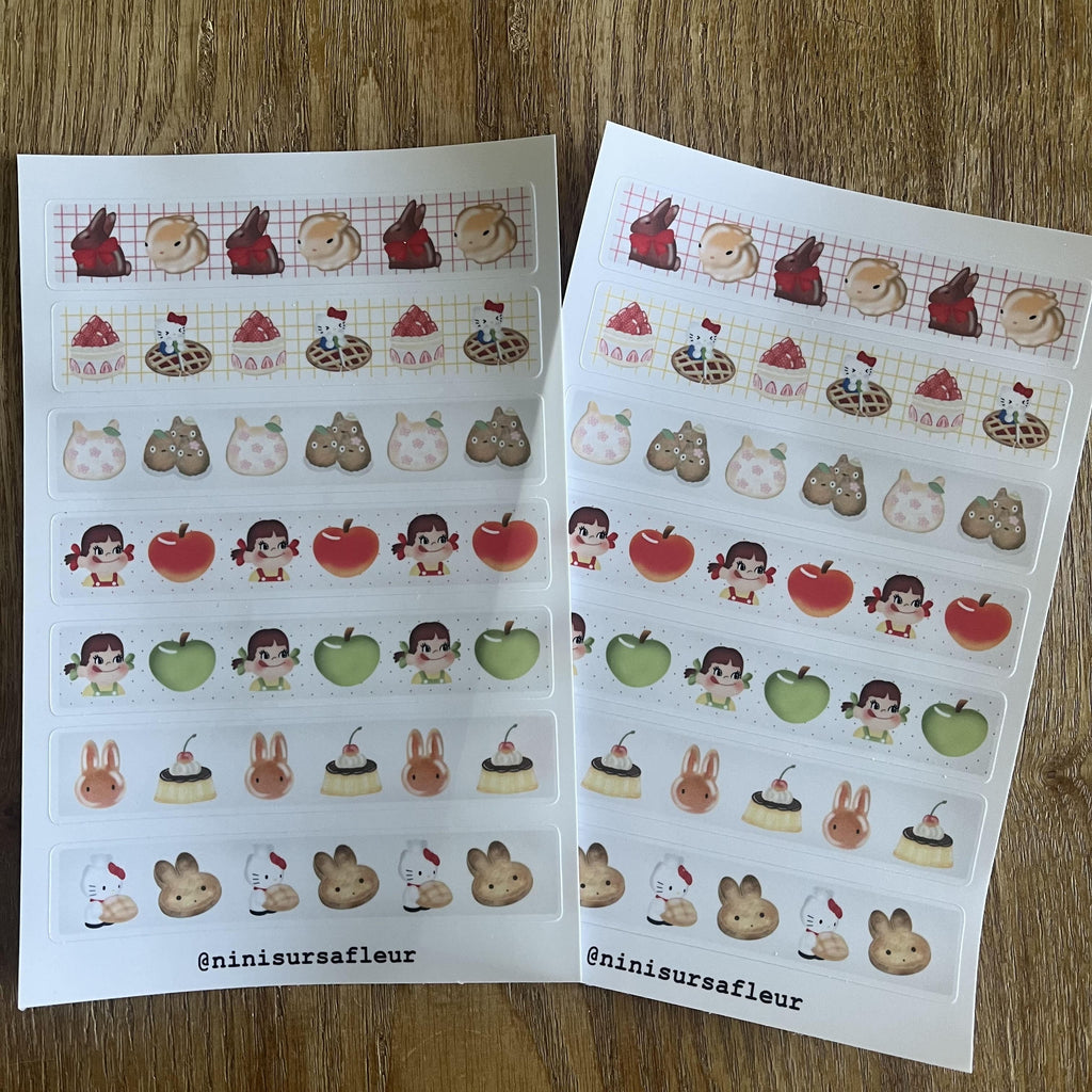 Planche de stickers - Washi boulangerie