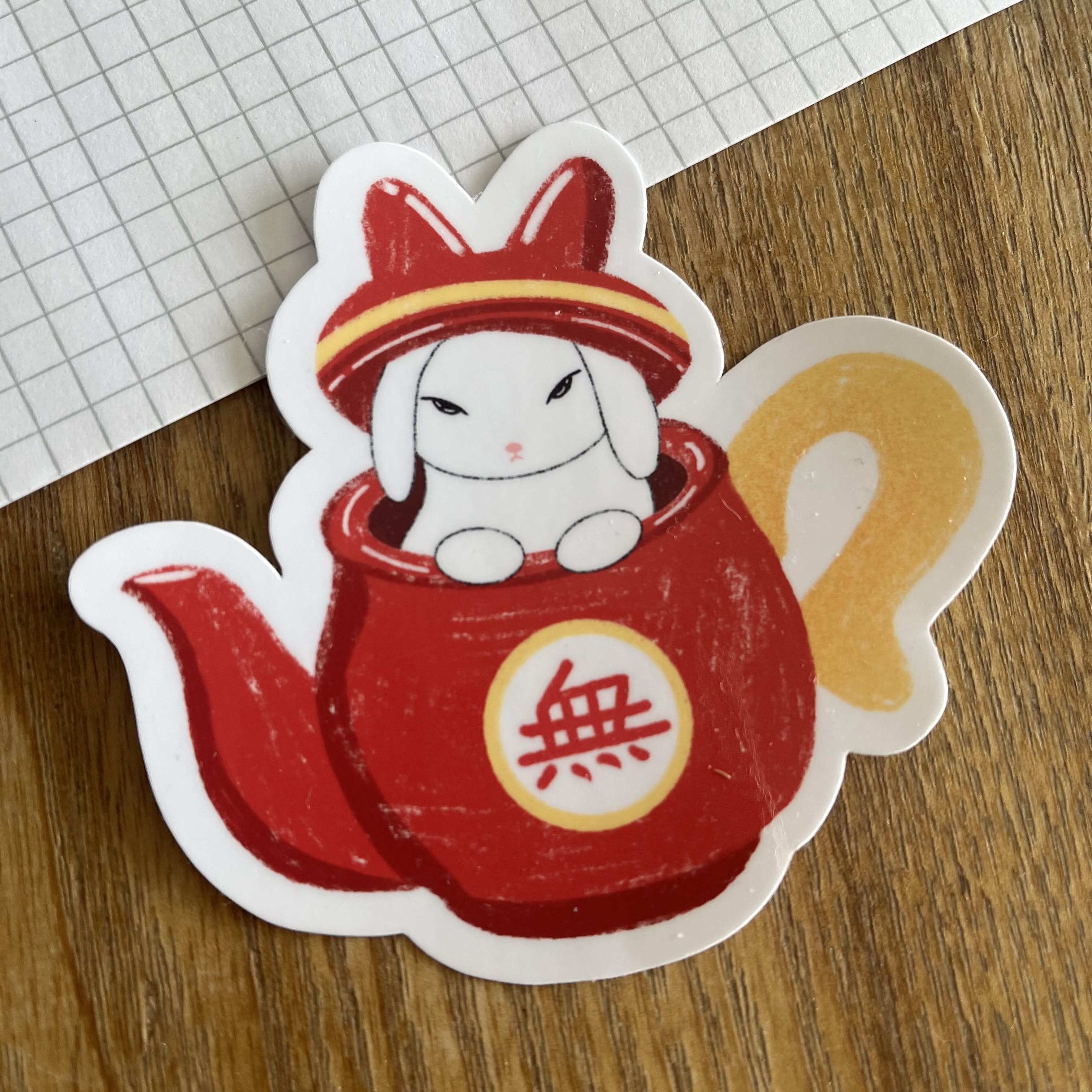 Stickers - lapin thé
