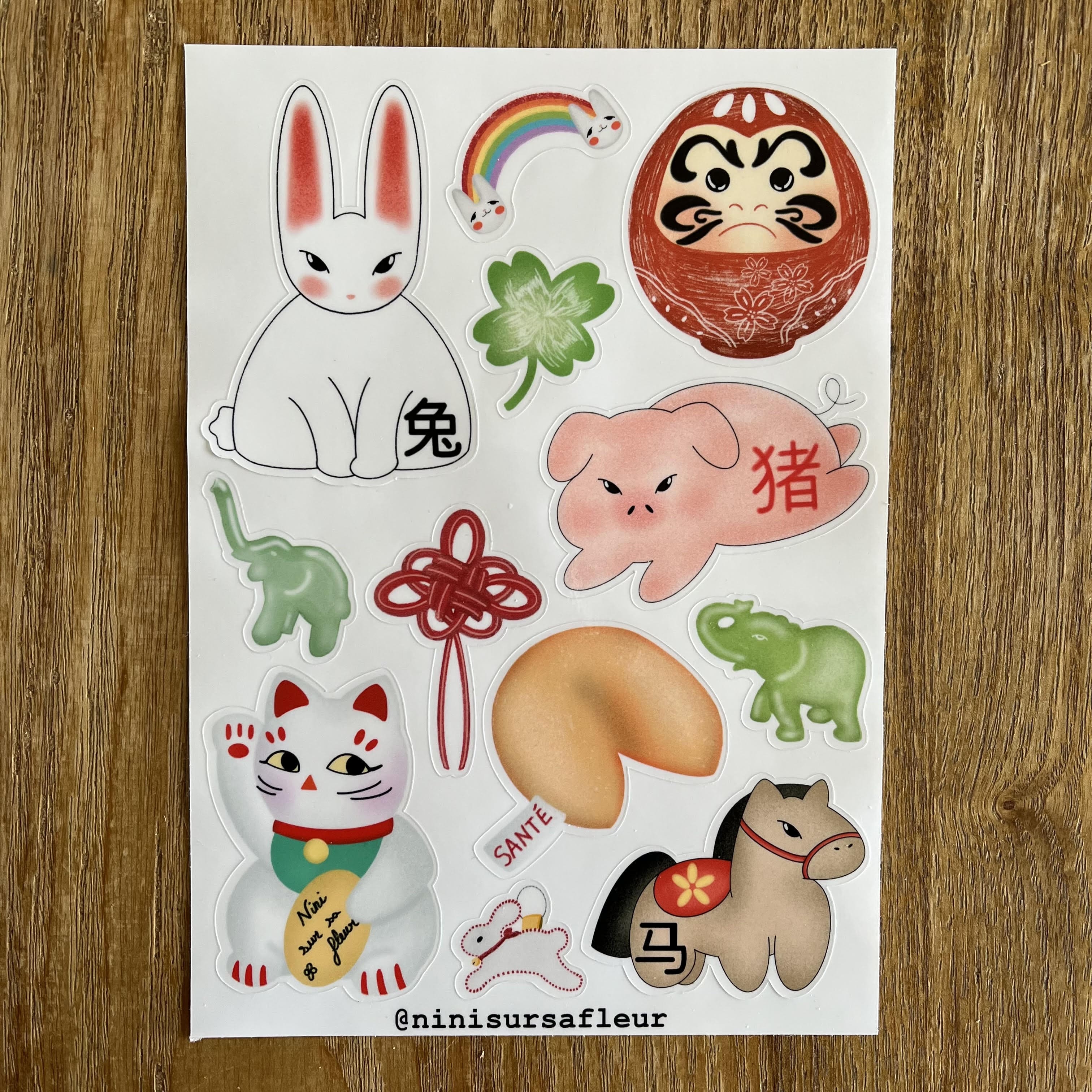 Planche de stickers - lucky charms