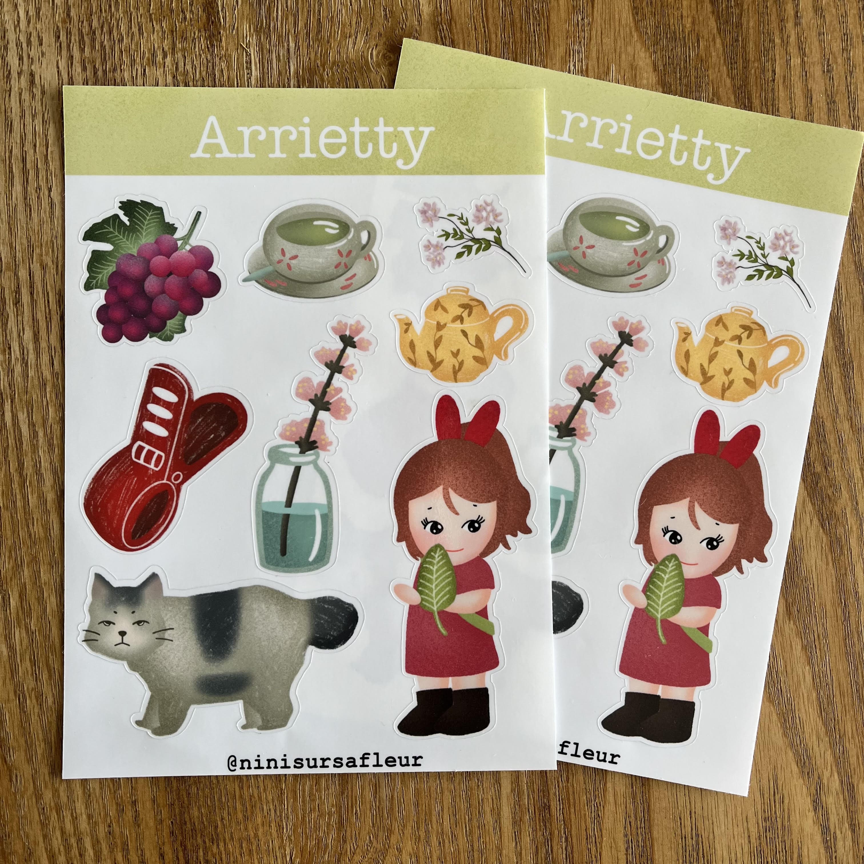 Planche de stickers - Arrietty