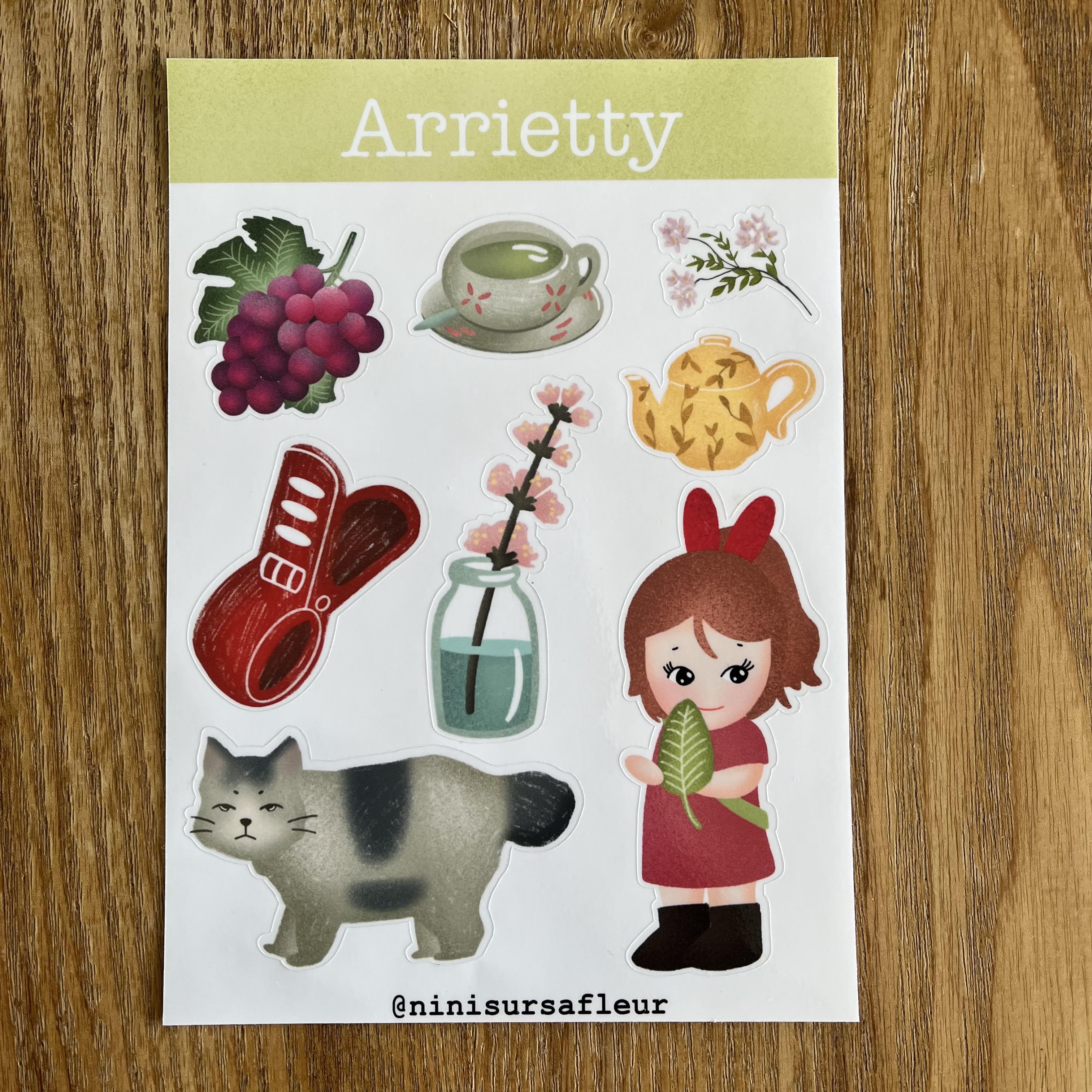 Planche de stickers - Arrietty