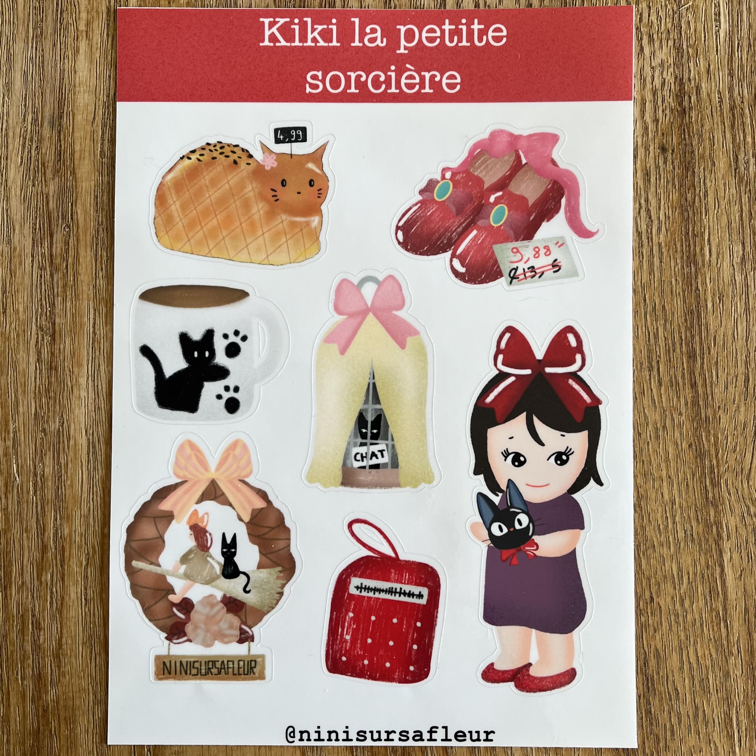 Planche de stickers -  Kiki la petite sorcière