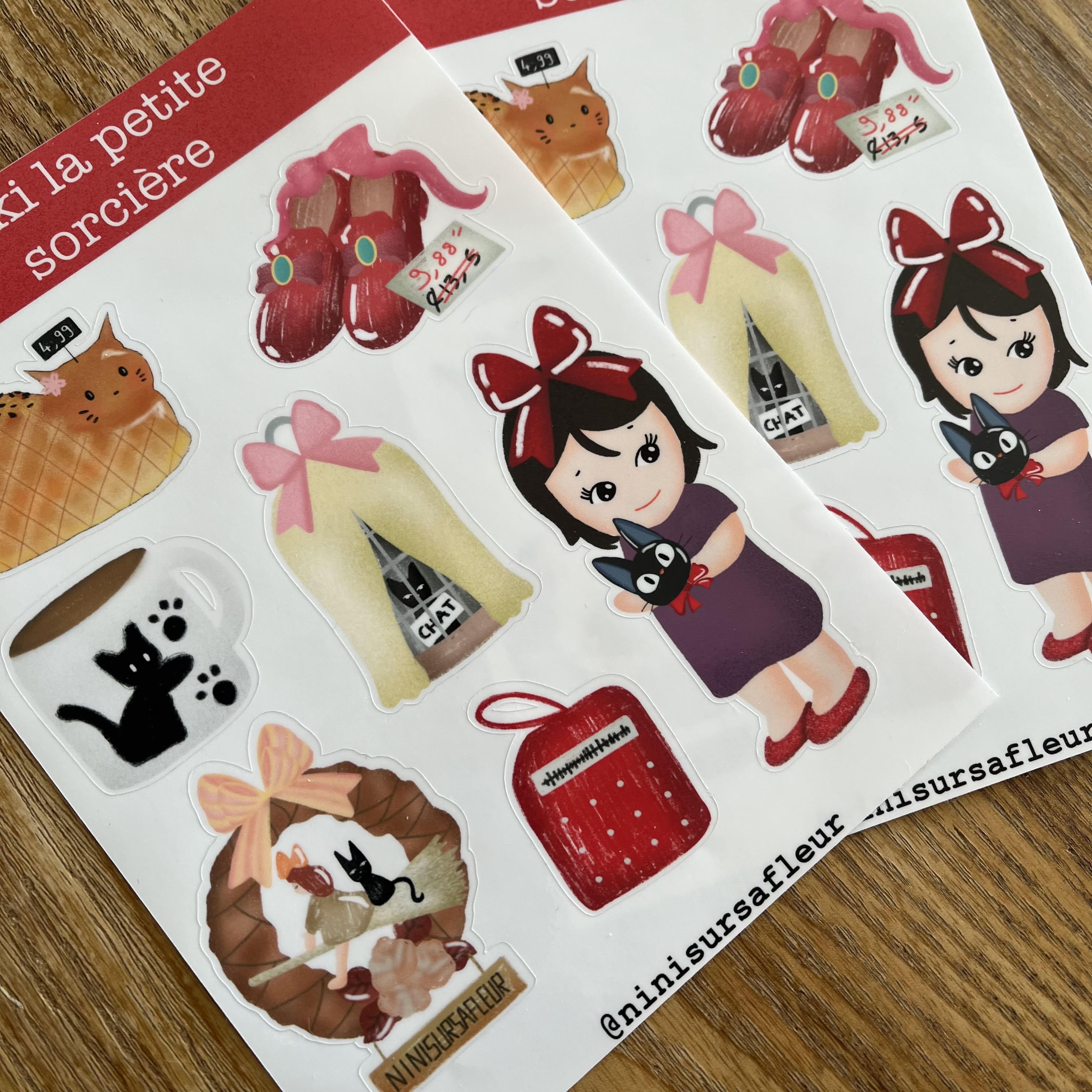 Planche de stickers -  Kiki la petite sorcière