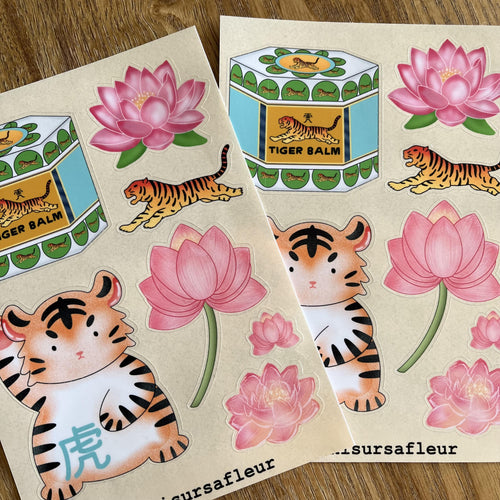 Planche de stickers - tigre