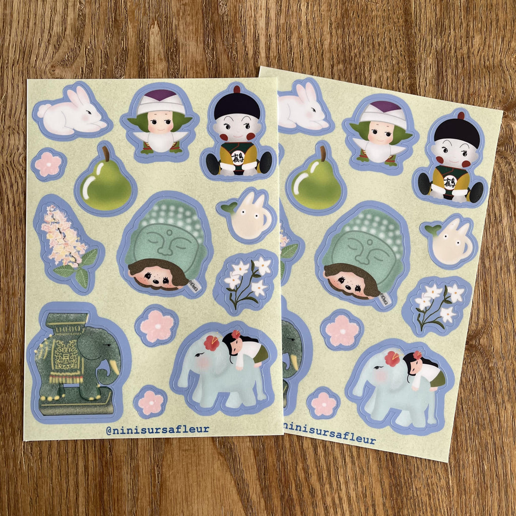 Planche de stickers - zen