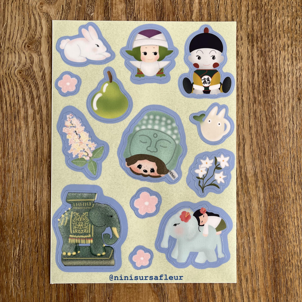 Planche de stickers - zen