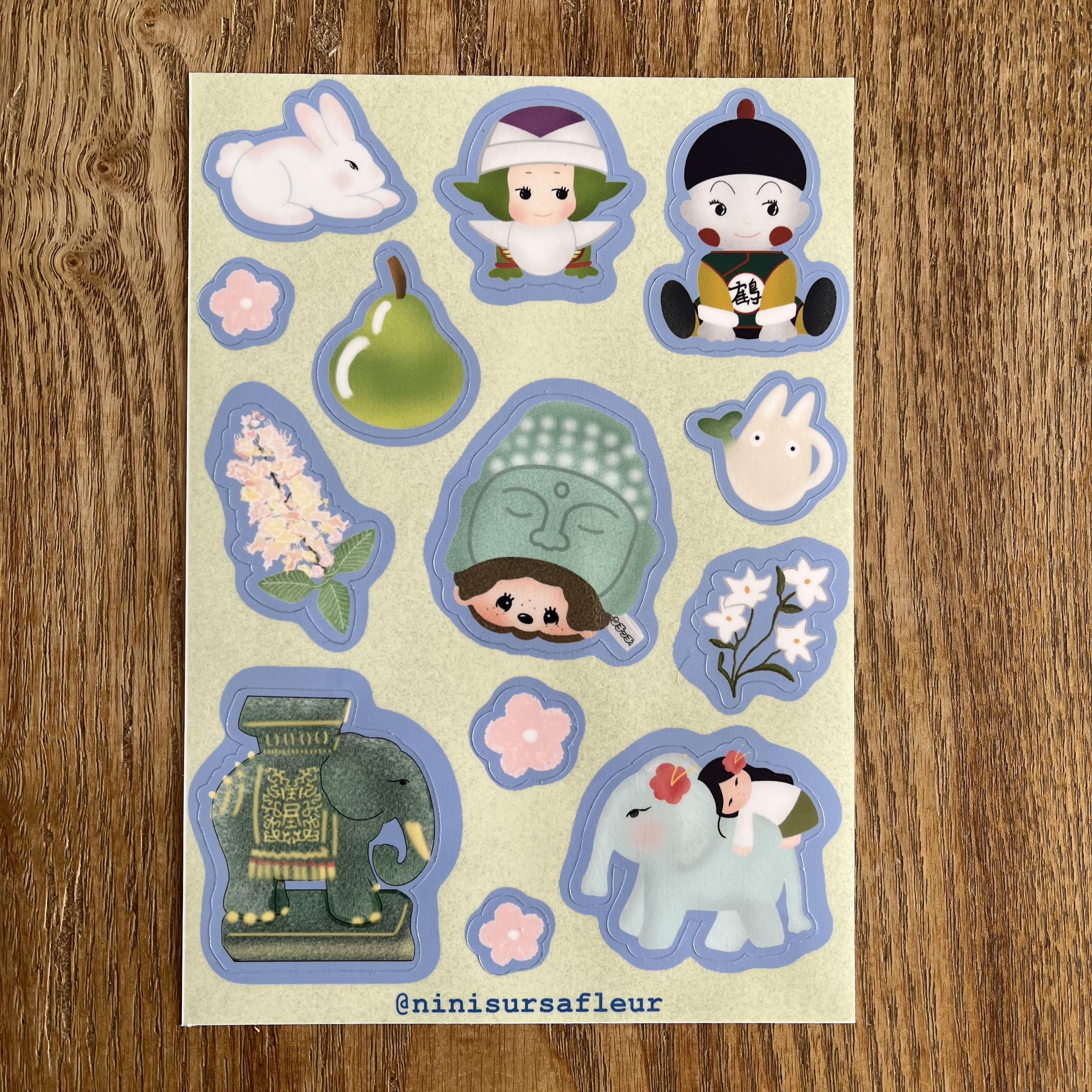 Planche de stickers - zen