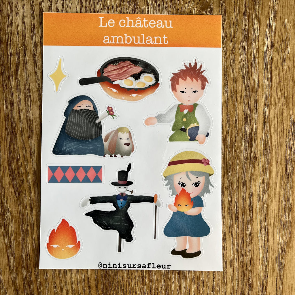 Planche de stickers -  Château ambulant